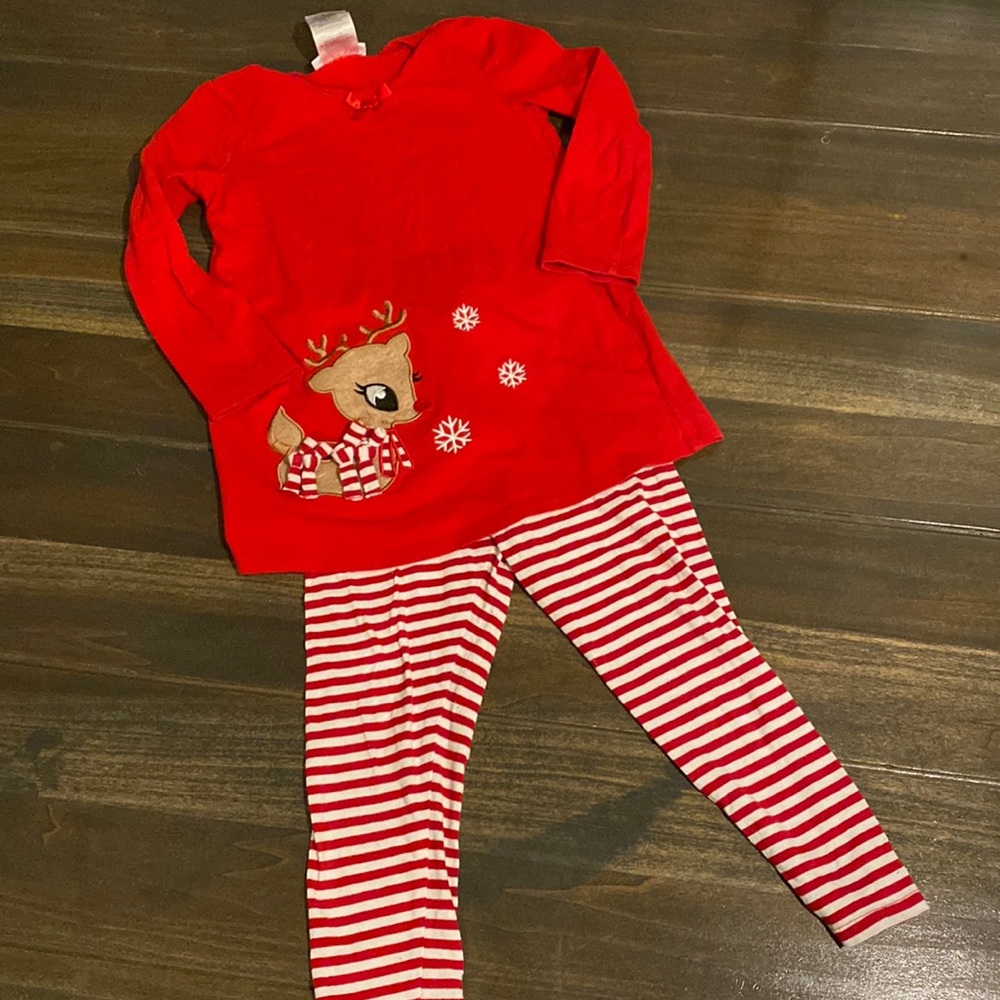 Toddler Girls Christmas Reindeer Pajamas